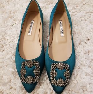 Manolo Blahnik Hangisi Flats size 38